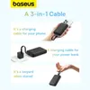 Powerbank Baseus Magnetic Mini MagSafe 10000mAh 20W z wbudowanym kablem Lightning - czarny + kabel Baseus Simple Series USB-C - 