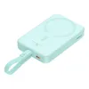 Powerbank Baseus Magnetic Mini MagSafe 10000mAh 20W z wbudowanym kablem Lightning - niebieski + kabel Baseus Simple Series USB-C