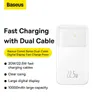 Powerbank Baseus Comet Series z wyświetlaczem 10000mAh 22.5W - biały + kabel USB-A - USB-C