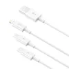 Kabel Baseus Superior Series USB-A - USB-C / Lightning / micro USB 3.5A 0.5m - biały