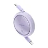 Kabel Baseus Free2Pull zwijany USB-C / Lightning 20W 1m - fioletowy