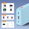 Powerbank Baseus Airpow 20W 20000mAh z białym kablem Baseus Simple Series USB-A - USB-C 50cm - niebieski
