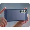 Etui silikonowe Carbon Case do Samsung Galaxy S24 FE - niebieskie