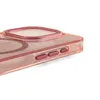 Etui Wozinsky Glitter Case z Mag Safe na Samsung Galaxy S24 FE - różowe z brokatem