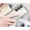 Etui Outer Space Case do Samsung Galaxy A36 pokrowiec z elastyczną ramką  - półprzezroczyste, czarne