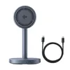 Ładowarka indukcyjna Baseus Orbit 2 Pro MagSafe Qi2 20W 2 w 1 z chłodzeniem - szara