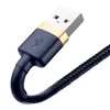 Kabel Baseus Cafule USB-A / Lightning 2.4A QC 3.0 1 m - niebiesko-złoty
