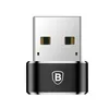 Adapter Baseus Mini przejściówka z USB-C na USB-A - czarny