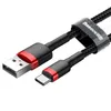 Kabel Baseus Cafule USB-A / USB-C QC 3.0 3A 0.5 m - czarno-czerwony