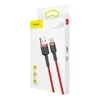 Baseus Cafule Cable wytrzymały nylonowy kabel przewód USB / USB-C QC3.0 2A 2M czerwony (CATKLF-C09)