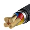 Baseus Cafule kabel przewód USB Typ C SuperCharge 40W Quick Charge 3.0 QC 3.0 1m szaro-czarny (CATKLF-PG1)