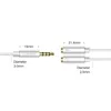Ugreen kabel przewód rozdzielacz słuchawkowy 3,5 mm mini jack AUX mikrofon 20cm (mikrofon + wyjście stereo) srebrny (30619)