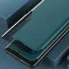 Eco Leather View Case elegancki futerał etui z klapką i funkcją podstawki Samsung Galaxy A72 4G zielony