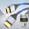 Wozinsky kabel HDMI 2.1 8K 60 Hz 48 Gbps / 4K 120 Hz / 2K 144 Hz 1 m srebrny (WHDMI-10)