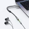 Ugreen kabel rozdzielacz AUX 3,5 mm mini jack (żeński) - 2x 3,5 mm mini jack (męski - mikrofon i słuchawki) srebrny (AV193 50255