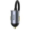 Baseus Share Together ładowarka samochodowa 2x USB / 2x USB Typ C 120W PPS Quick Charge Power Delivery szary (CCBT-A0G)