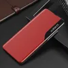 Eco Leather View Case elegancki futerał etui z klapką i funkcją podstawki Samsung Galaxy A22 4G czerwony