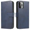 Magnet Case elegancki futerał etui pokrowiec z klapką i funkcją podstawki iPhone 13 Pro niebieski