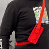 Rope case żelowe etui ze smyczą łańcuszkiem torebka smycz Xiaomi Redmi 9 czerwony