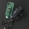 Rope case żelowe etui ze smyczą łańcuszkiem torebka smycz Samsung Galaxy A52s 5G / A52 5G / A52 4G granatowy
