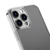 Baseus Frosted Glass Case etui pokrowiec do iPhone 13 Pro Max sztywna obudowa z żelową ramką przezroczysty (ARWS000202)
