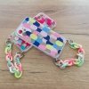Color Chain Case żelowe elastyczne etui z łańcuchem łańcuszkiem zawieszką do iPhone 13 mini wielokolorowy (1)
