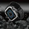Pasek z etui ochronnym Protect Strap Band do Apple Watch 38 / 40 / 41 mm opaska obudowa pancerna - czarny, srebrny