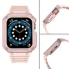 Pasek z etui ochronnym Protect Strap Band do Apple Watch 38 / 40 / 41 mm opaska obudowa pancerna - różowy