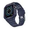 Pasek z etui ochronnym Protect Strap Band do Apple Watch 42 / 44 / 45 mm opaska obudowa pancerna - niebieski
