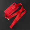 Rope Case silikonowe etui ze smyczą torebka smycz pasek do Samsung Galaxy S21 FE czerwony