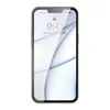 Baseus Frosted Glass Case etui pokrowiec do iPhone 13 Pro Max sztywna obudowa z żelową ramką czarny (ARWS001101)