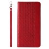 Magnet Strap Case etui do iPhone 13 Pro pokrowiec portfel + mini smycz zawieszka czerwony