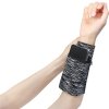 Materiałowa opaska armband na ramię do biegania fitness paski biały / czarny
