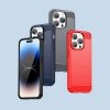 Carbon Case etui iPhone 14 Pro Max elastyczny żelowy pokrowiec na tył plecki niebieski