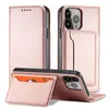 Magnet Card Case etui iPhone 14 Pro pokrowiec z klapką portfel podstawka różowe