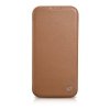 DUPLIKAT: iCarer CE Premium Leather Folio Case skórzane etui iPhone 14 z klapką magnetyczne MagSafe brązowy (WMI14220713-BN)