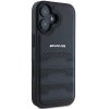 AMG AMHCP16SGSEBK iPhone 16  6.1 czarny/black hardcase Leather Debossed Lines Black Logo