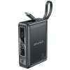 AWEI PowerBank z wbudowanym kablemP87K 10000mAh czarny/black 30W