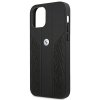 Etui BMW BMHCP12LRSPPK iPhone 12 Pro Max 6,7 czarny/black hardcase Leather Curve Perforate