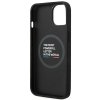 Etui BMW BMHMP14S22PTDK iPhone 14 / 15 / 13 6.1 czarny/black Leather Stamp Tricolor Magsafe