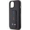 BMW BMHCP15SGSPCCK iPhone 15 / 14 / 13 6.1 czarny/black hardcase Grip Stand Smooth & Carbon
