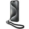 BMW BMHCP15L23RMRLK iPhone 15 Pro 6.1 czarny/black hardcase Signature Leather Wordmark Cord