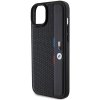 BMW BMHCP15S23PUPVK iPhone 15 / 14 / 13 6.1 czarny/black hardcase Perforated Tricolor Line