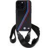 BMW BMHCP15L23PSVTK iPhone 15 Pro 6.1 czarny/black hardcase M Edition Carbon Tricolor Lines & Strap