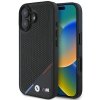 BMW BMHMP16S23PUPDK iPhone 16 6.1 czarny/black hardcase M Perforated Tricolor Line MagSafe
