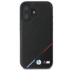 BMW BMHMP16S23PUPDK iPhone 16 6.1 czarny/black hardcase M Perforated Tricolor Line MagSafe