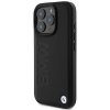 BMW BMHMP16LSLLBK iPhone 16 Pro 6.3 czarny/black hardcase Leather Hot Stamp MagSafe
