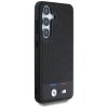Etui BMW Leather Tricolor Stripe MagSafe do Samsung Galaxy S25 czarny
