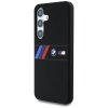 Etui BMW Silicone Middle Tricolor        Stripes MagSafe do Samsung Galaxy S25 czarny