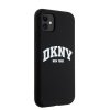 DKNY DKHMN61SNYACH iPhone 11 / Xr 6.1czarny/black hardcase Liquid Silicone White Printed Logo MagSafe